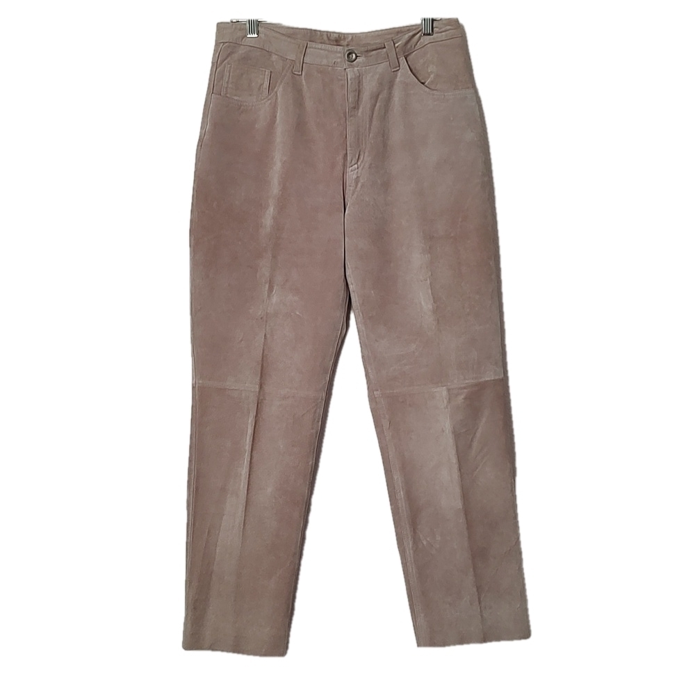 Vintage Chico's Design Suede Leather Pants Size 1  (M)